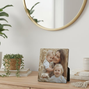 Plaque Photo Photo de script moderne personnalisée par Maman