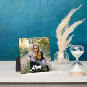 Plaque Photo Photo de script moderne personnalisée par Maman