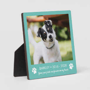 Plaque Photo Photo de souvenir de chien Empreintes de pattes