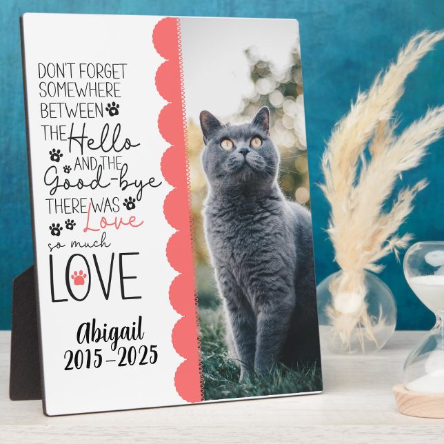 Plaque Photo Photo de souvenir de compagnie chérie disparue (Photo Pet Memorial Plaque)