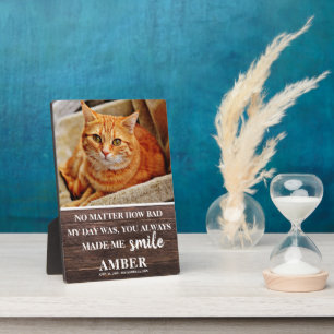 Plaque Photo Photo de souvenir rustique de chat