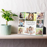 Plaque Photo Photo de World's Best Grandparents<br><div class="desc">Offrez aux meilleurs grands-parents du monde une plaque collage multiphoto personnalisée qu'ils chériront et apprécieront pendant des années. Vous pouvez personnaliser avec huit photos de petits-enfants, d'enfants, d'autres membres de la famille, d'animaux de compagnie, etc, personnaliser l'expression "Meilleurs grands-parents du monde", et ajouter les noms des petits-enfants, le tout dans...</div>