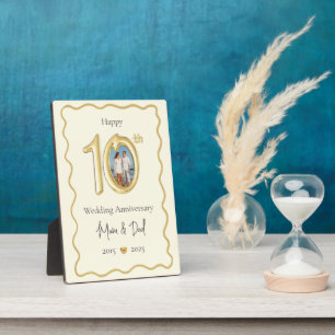 Plaque Photo Photo du 10e anniversaire de mariage des parents