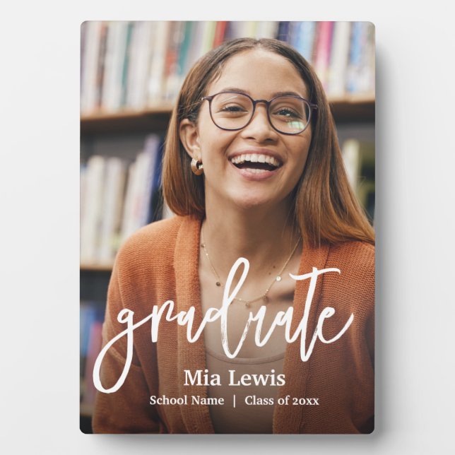 Plaque Photo Photo d'un diplômé personnalisé (Devant)