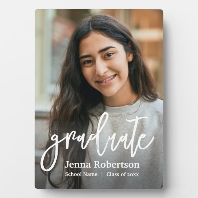 Plaque Photo Photo d'un diplômé personnalisé (Devant)