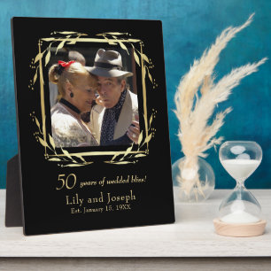 Plaque Photo Photo en couple du 50e anniversaire du Mariage Gol