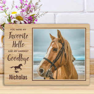 Plaque Photo Photo équine commémorative du cheval