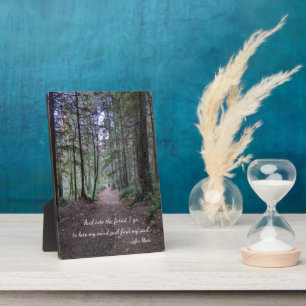 Plaque Photo Photo Forest Trail avec John Muir Citation
