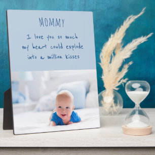 Plaque Photo Photo Maman Poème et Personnalisé Baby Boy