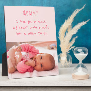Plaque Photo Photo Maman Poème et Personnalisée Baby Girl