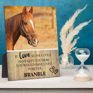 Plaque Photo Photo mémorial de cheval rustique