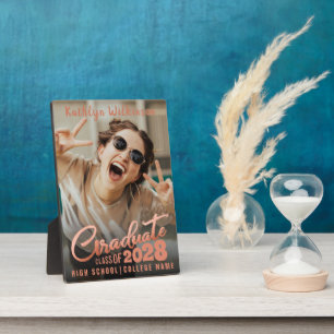 Plaque Photo Photo moderne de la brosse noire Script Graduation