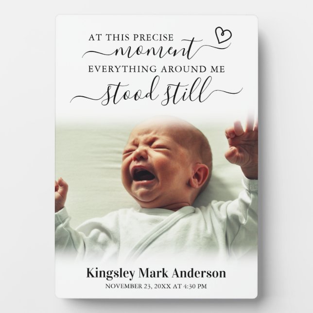 Plaque Photo Photo Nouveau bébé parent (Devant)