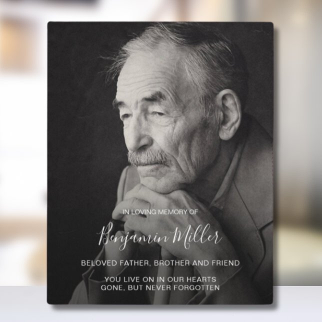 Plaque Photo Photo personnalisé et message sur chevalet  (Créateur téléchargé)