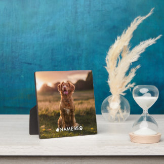 Plaque Photo Photo personnalisée avec le nom de votre chien