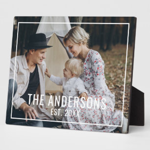 Plaque Photo Photo personnalisée avec nom de famille et année d