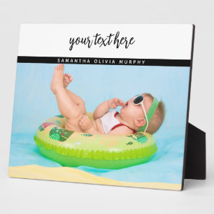 Plaque Photo Photo personnalisée Baby Love & Name Memories