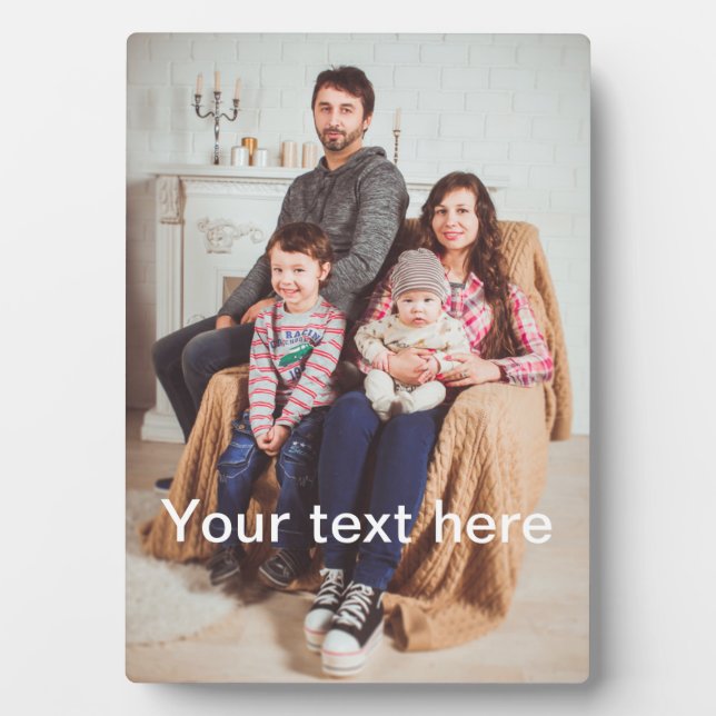 Plaque Photo Photo personnalisée et/ou texte (Devant)