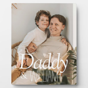 Plaque Photo Photo personnalisée moderne Daddy & Baby Name Keep