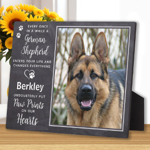 Plaque Photo Photo personnalisée Pet Chien Allemand Shepherd Me