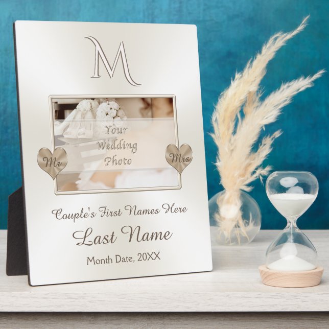 Plaque Photo Photo Personnaliser les couvertures monogrammes po (Côté)