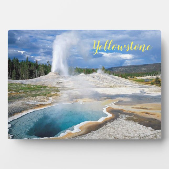 Plaque Photo Photo Plaque-Yellowstone Geyser (Devant)