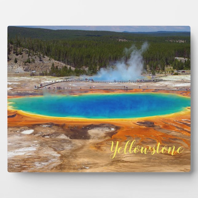 Plaque Photo Photo Plaque-Yellowstone Hot Spring (Devant)