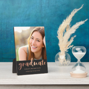 Plaque Photo Photo Rose tendance Gold Graduation