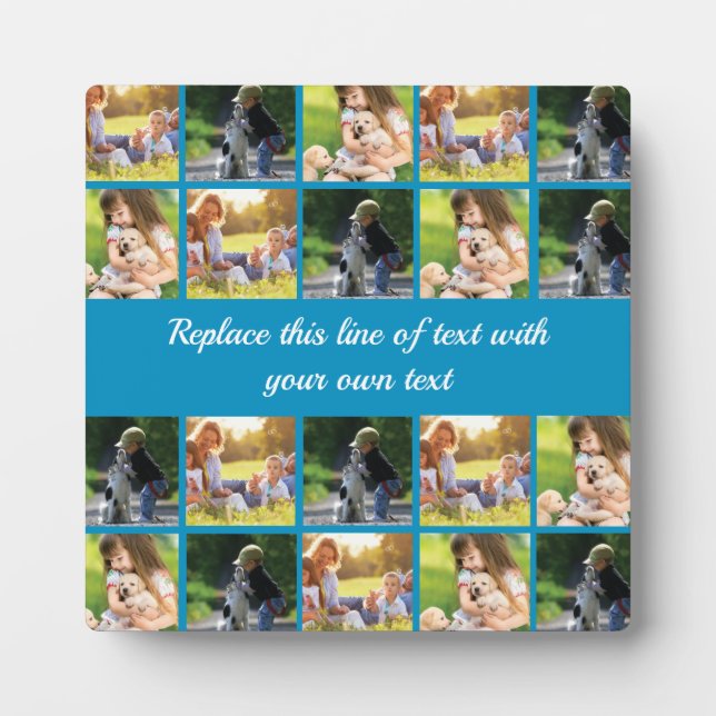 Plaque Photo photocollage et texte (Devant)