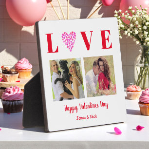Plaque Photo Photos d'amour rose blanc pour la Saint-Valentin 
