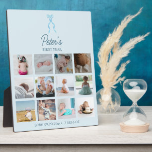 Plaque Photo Photos de la première année de bébé Statistiques d
