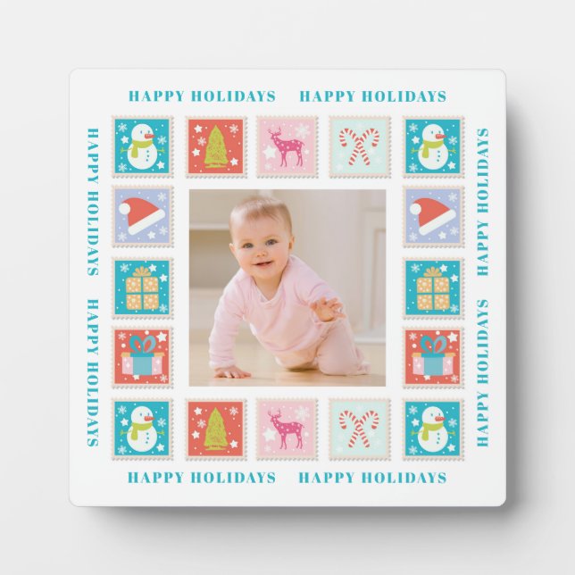 Plaque Photo Photos de Noël Postage (Devant)