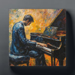 Plaque Photo Piano Player - Peinture à l'huile<br><div class="desc">Oeuvre de Brady Arnold</div>