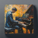 Plaque Photo Piano Player - Peinture à l'huile<br><div class="desc">Oeuvre de Brady Arnold</div>