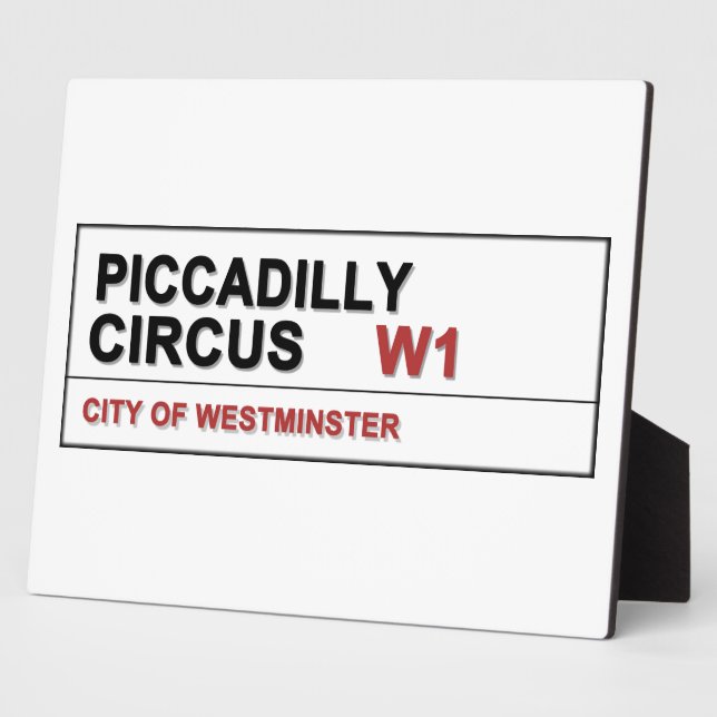 Plaque Photo Piccadilly Circus Londres (Côté)