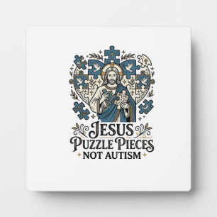 Plaque Photo Pièces de puzzle Jésus pas autisme Pièces de puzzl