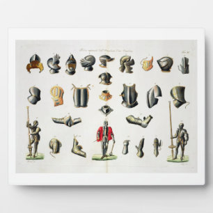 Plaque Photo Pièces séparées de l'armure d'un chevalier, assiet