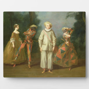Plaque Photo Pierrot et Harlequin