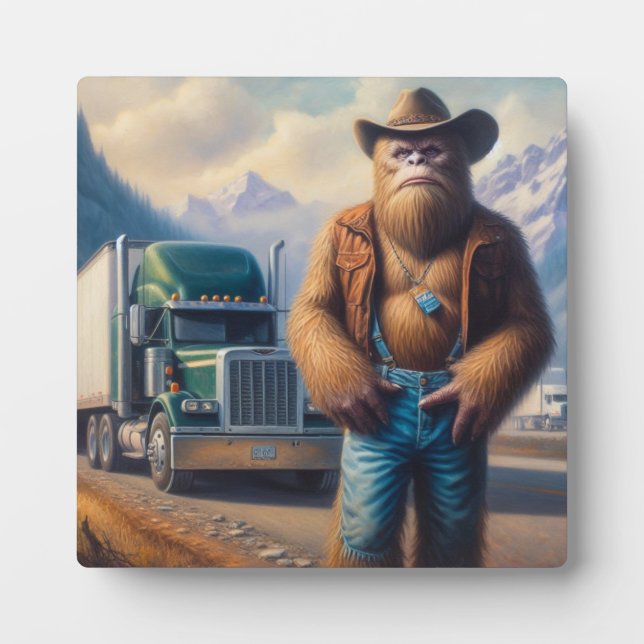 Plaque Photo Pilote de camion Bigfoot (Devant)