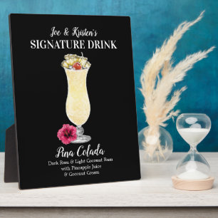 Plaque Photo Pina Colada ・ PERSONNALISER cette boisson signatur