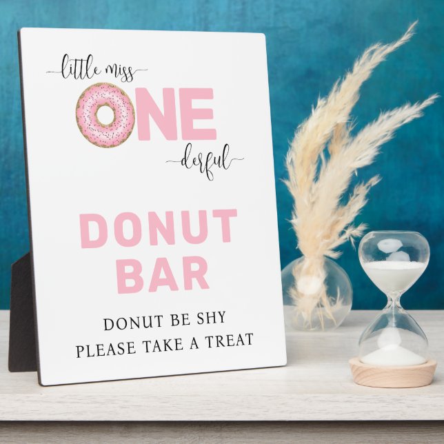 Plaque Photo Pink 1st Birthday Mom-osa Bar  (Côté)