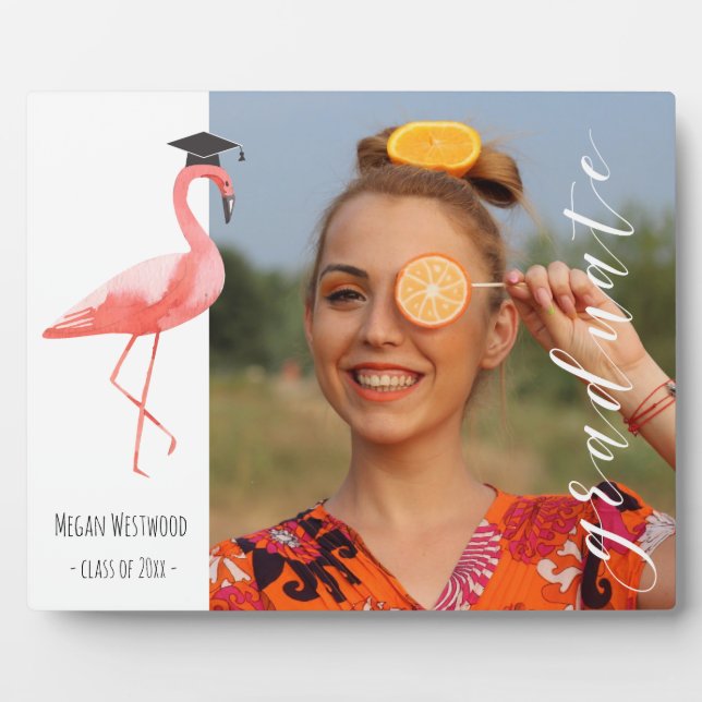 Plaque photo Pink flamingo personnalisée (Devant)