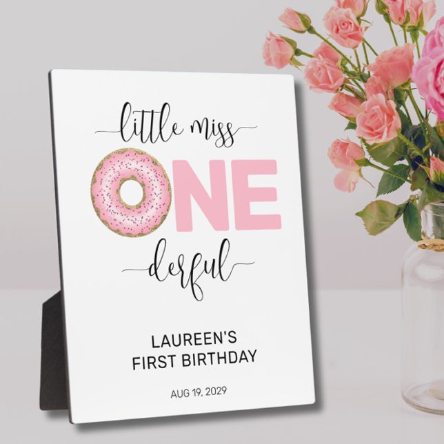 Plaque Photo Pink Sweet Little MI 1er anniversaire (Créateur téléchargé)