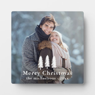 Plaque Photo Pins blancs rustiques Noël photo de Noël