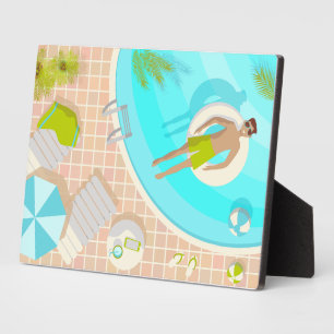 Plaque Photo Piscine mec sur la plage tropicale estivale vacanc