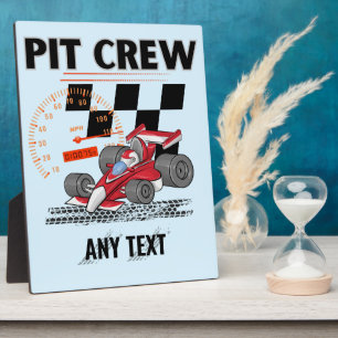 Plaque Photo Pit Crew Anniversaire Fête Thème Race Cars Corresp