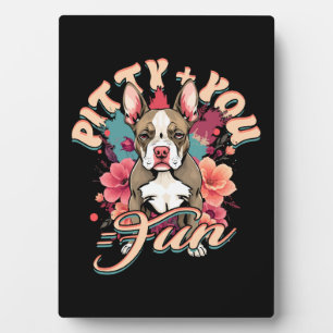 Plaque Photo Pitbulls Pitbulls Pitty + You = Amusant