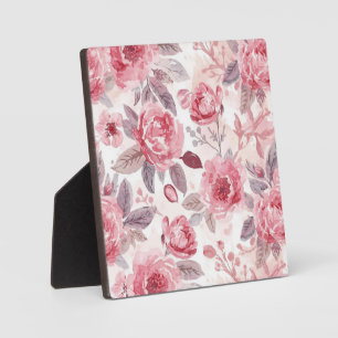 Plaque Photo Pivoine Rose Pâle Aquarelle Florale Jardin