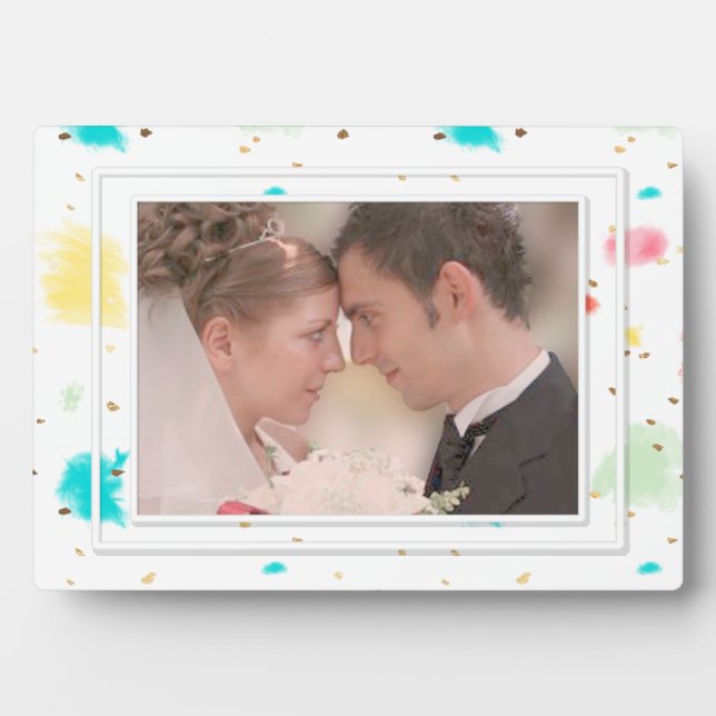 Plaque Photo PixDezines Cupcake Sprinkles/Faux Gold (Devant)