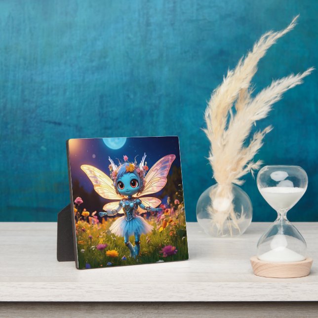 Plaque Photo Pixie Robot Ballerina Danser en Fleur sauvage (Insitu)